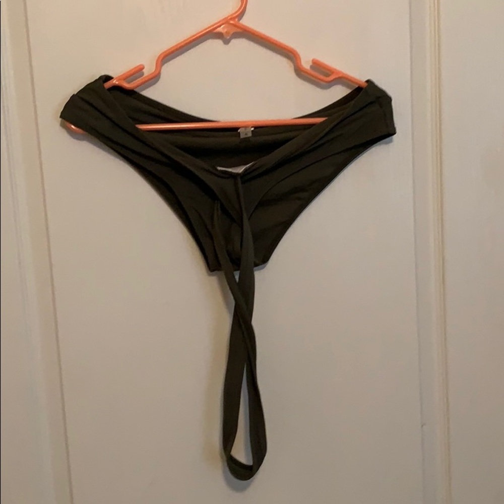 olive green wrap up bikini bottoms